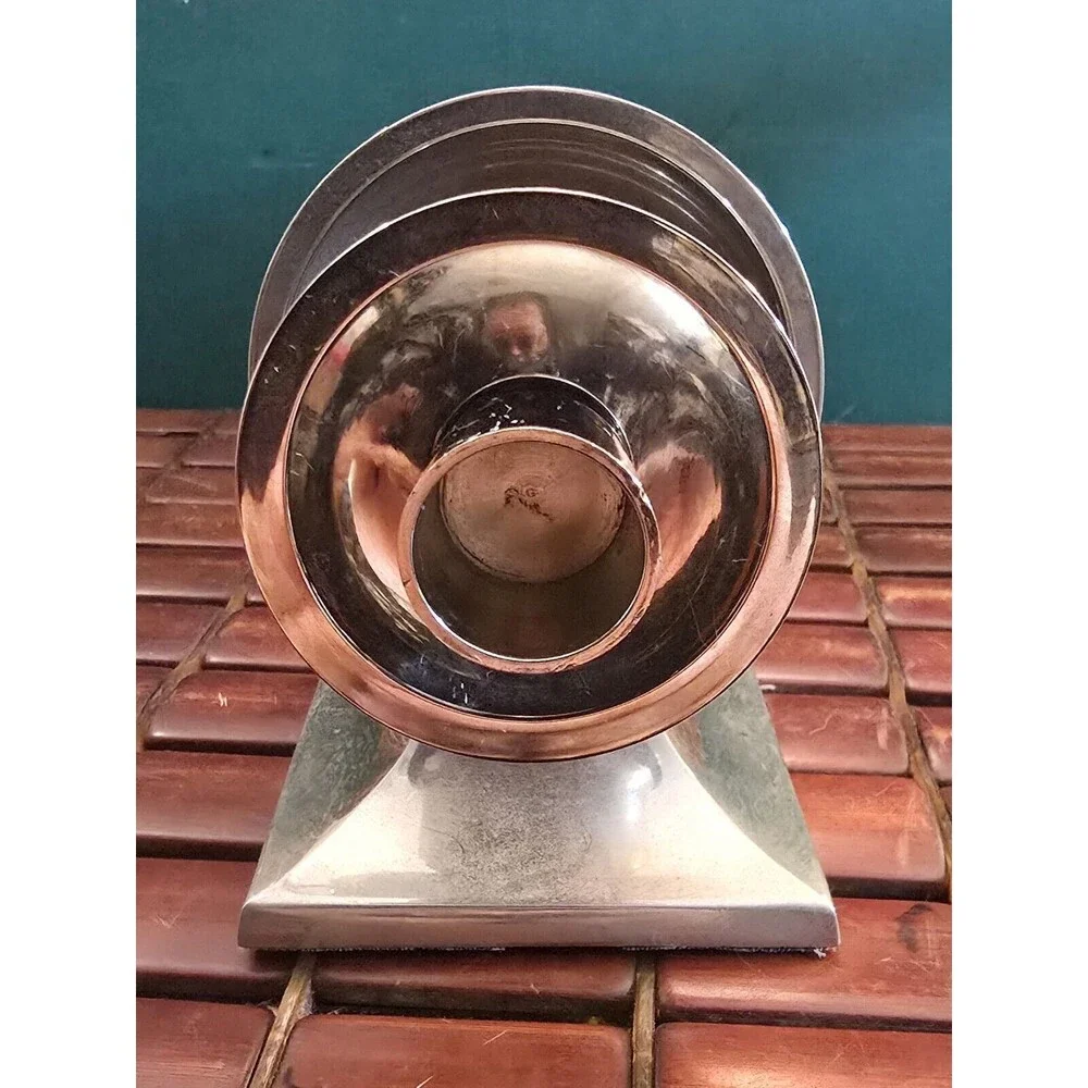 Vintage The Bombay Co. Candle Wall Sconce Silver & Black Art Deco Style 12